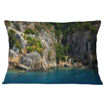 Beautiful Turkey Tropical Beach Landscape Printed Throw Pillow, 12"x20"