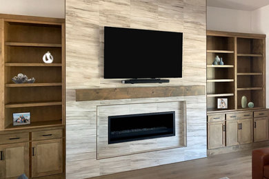 Shelving & Cabinet Units with Fireplace Mantel