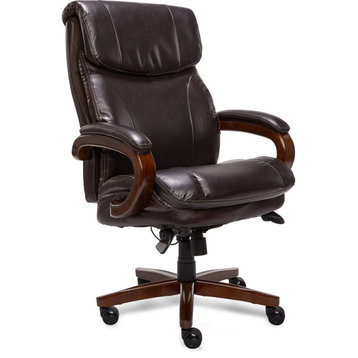 La-Z-Boy Big and Tall Trafford Executive Office Chair with AIR Lumbar Brown