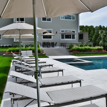 Clean and Modern Swimming Pool with Spa