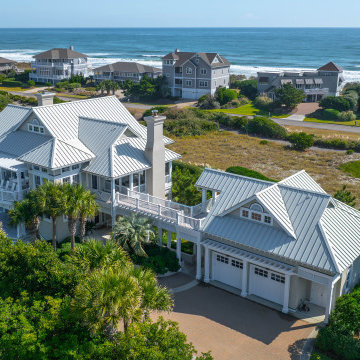 White Standing Seam Metal Roof – Oceanfront – Figure Eight Island