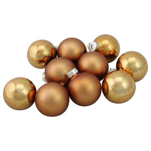 Queens of Christmas Design 12PK 12 Pack Gold Finial Ornament with Silver Lines 6
