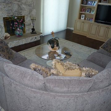 Family Room with Gray Sectional