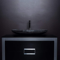 40 inch bathroom vanity with sink | Black and Silver - Bathroom Fixtures