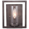 Marco 1 Light Sconce In Gunmetal Bronze With Clear Glass (6068-1W GMT)