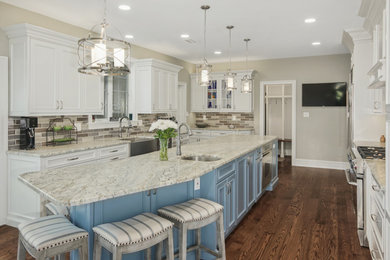 Example of a transitional kitchen design in Philadelphia