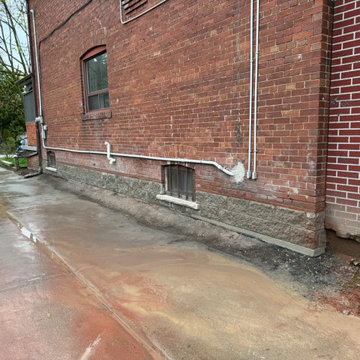 Brick Masonry Repair New Split Face Concrete Block Replacement