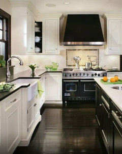 Absolute Black Granite Honed With Extra White Cabinets