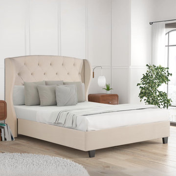 ARBO Upholstered Platform Beds with Headboards