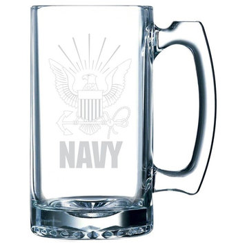 United States Navy Etched 25oz. Libbey Sports Beer Mug