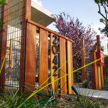 Custom Redwood fence.