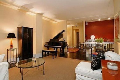 Living room - eclectic living room idea in New York