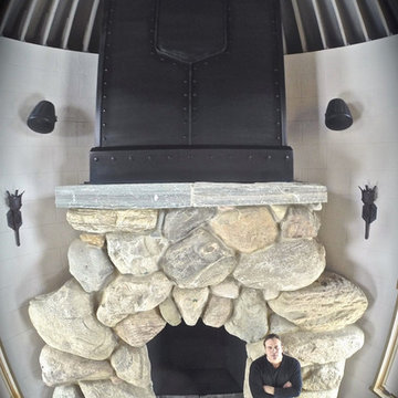 Custom Steel Barn Fireplace Hood