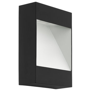 Eglo 98095A Manfria 12" Tall LED Wall Sconce - Black / White