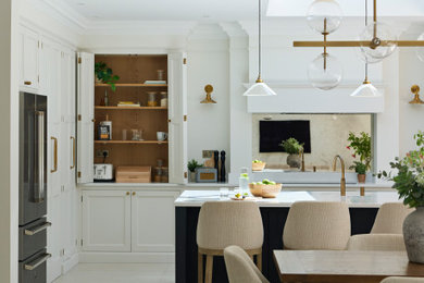 Design ideas for a contemporary kitchen in Hampshire.
