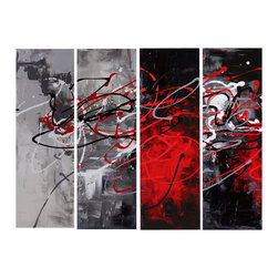 Preethi Arts - 48" x 36" Algorithm by Preethi: Original Large Modern Painting - Paintings