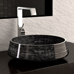 Alumix Exte Black Silver Designer Vessel Sink - Products