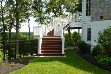 Inspiration for a large traditional backyard deck in New York with no cover.