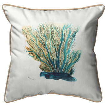 Blue Coral Large Indoor/Outdoor Pillow 18x18