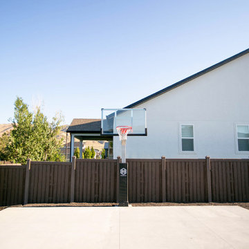Basketball Hoop On Sport Court