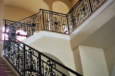 Inspiration for a mediterranean staircase remodel in Orlando