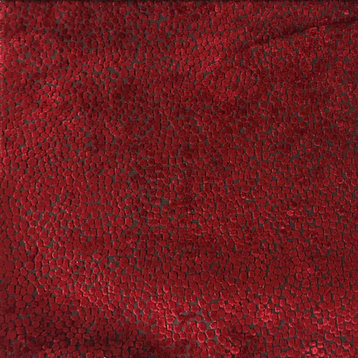 Florence Dots Burnout Velvet Upholstery Fabric, Moroccan Red