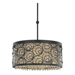Schonbek Shadow Dance Moonbeam Pendant in Ferro Black - Pendant Lighting