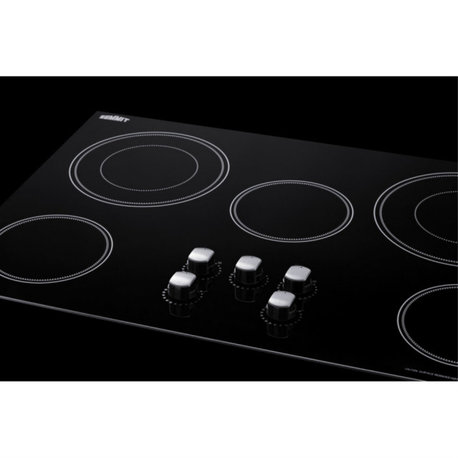 36" Wide 208-240V 5-Burner Radiant Cooktop