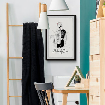"Actually I Can Fashion" Framed Painting Print