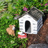 Dog House with Dog for Miniature Garden, Fairy Garden