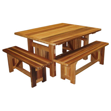 Cabbage Hill Table, Cedar Tone, 60" BENCHES SOLD SEPARATELY, Cedar Tone, 48"