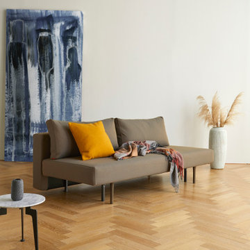 Conlix Full Size Sofa Bed with Smoked Oak Legs by Innovation Living