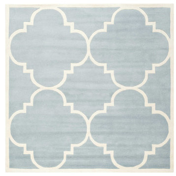 Chatham CHT730 Area Rug, Blue/Ivory, 4' Square