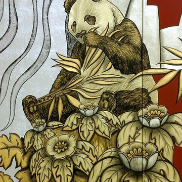 Verre Eglomise Mural