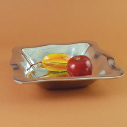Free Form Aluminum 12" Square Bowl - Dining Bowls