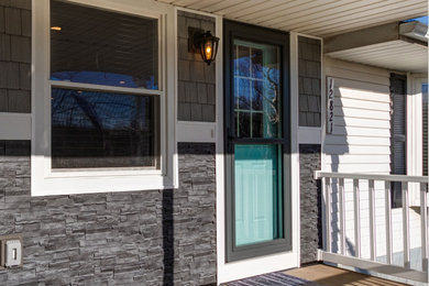 Inspiration for a contemporary exterior home remodel in Cleveland