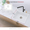 STYLISH 22"Dual Mount Single Bowl White Composite Granite Kitchen Sink