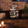 LED Lighted Waterfall Fountain with Pump by Pure Garden