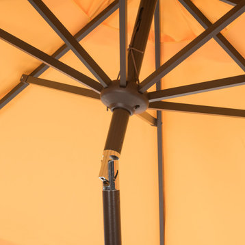 Safavieh UV Resistant Elegant Valance 9' Umbrella, Yellow