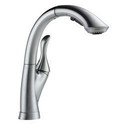 Delta Linden&trade; Single Handle Water-Efficient Pull-Out Kitchen Faucet - Kitchen Faucets