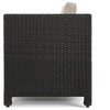 GDF Studio 10-Piece Feronia Outdoor Wicker Patio, Water Resistant Cushions Set