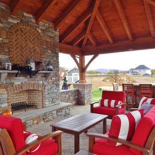 他の地域のラスティックスタイルのおしゃれなテラス・中庭の写真