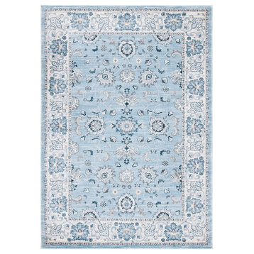 Safavieh Isabella Isa940M Traditional Rug, Light Blue and Cream, 3'0"x5'0"