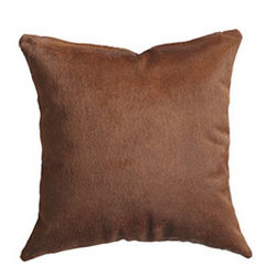 BRAZILIAN HIDE PILLOW - BROWN - Decorative Pillows