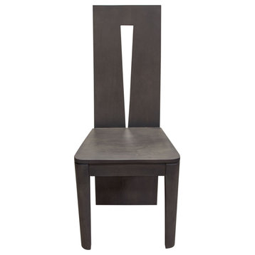 Diamond Sofa Motion Mango Wood Dining Chair, Smoke Gray Finish