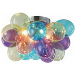 Akari - Colored Glass Bubble Flush Mount, Medium - "Somewhere over the rainbow, skies are blue, and the dreams that you dare to dream really do come true.” ― E.Y. Harburg