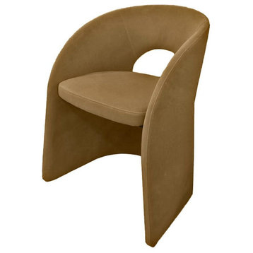 Modrest Brea Modern Tan Fabric Dining Chair