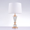 Pasargad Home Luxus Collection Metal and Crystal Table Lamp Lights