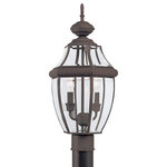 Generation Lighting Collection - Sea Gull Lighting 2-Light Outdoor Post Lantern, Bronze - Blubs Not Included