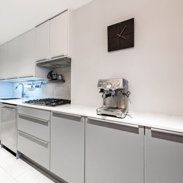 Grey Kitchen with Wooden Touches